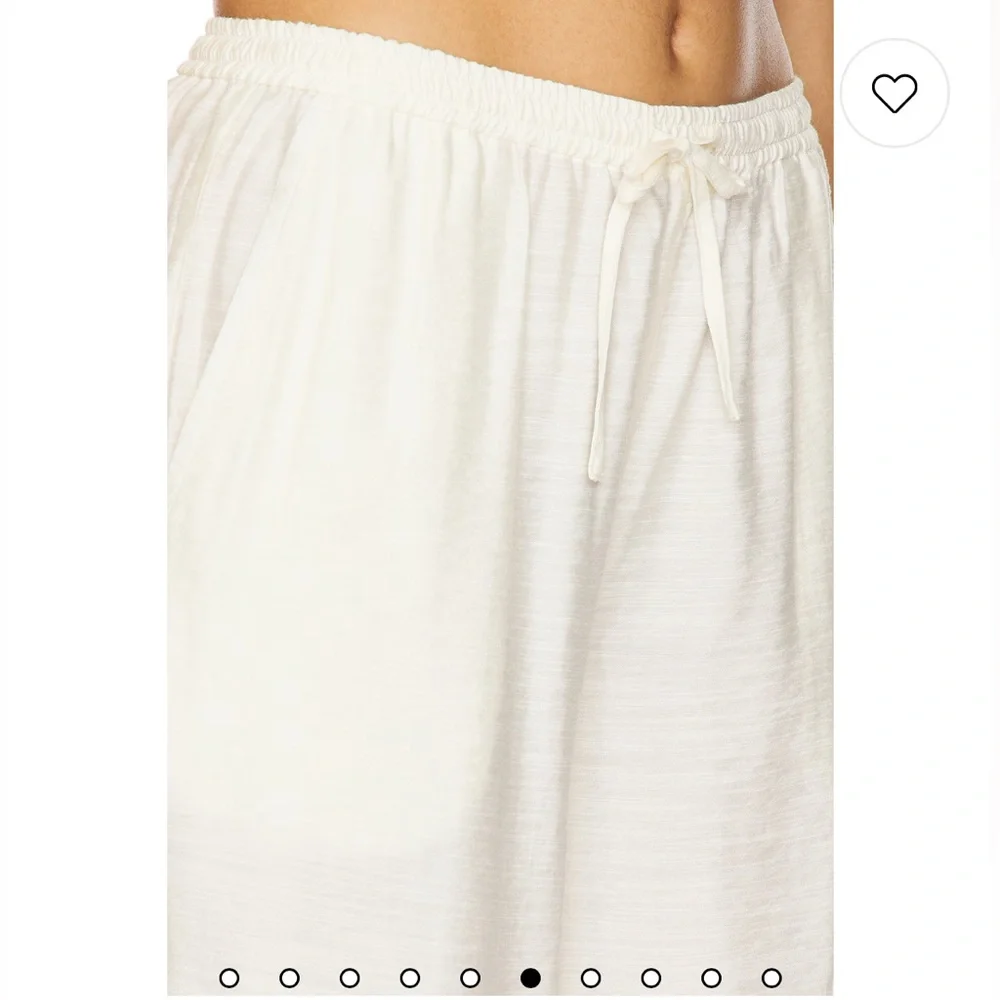 NWT Onia Textured Gauze Wide Leg Pant in Egret Size Medium